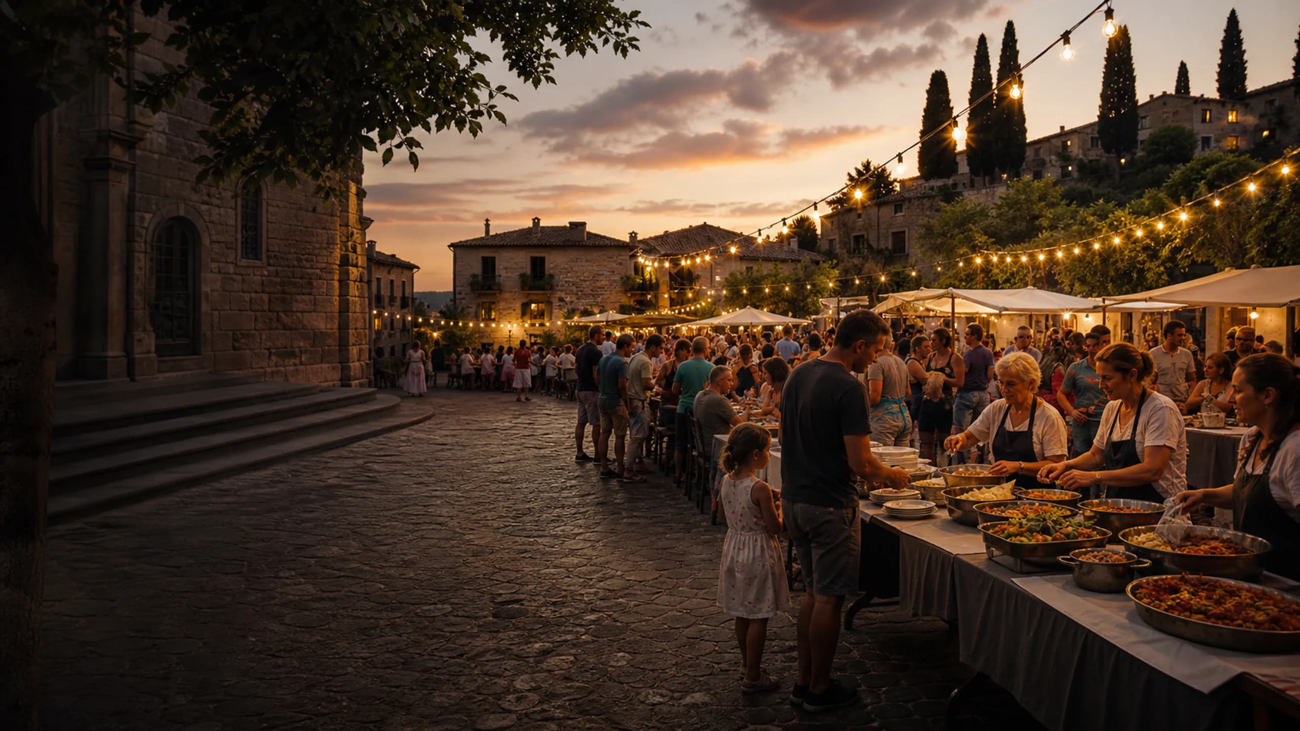 Sagra italiana al tramonto