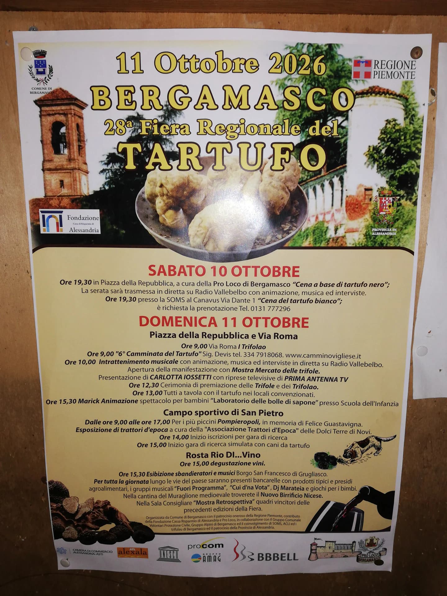 Volantino di 28ª Fiera Regionale del Tartufo
