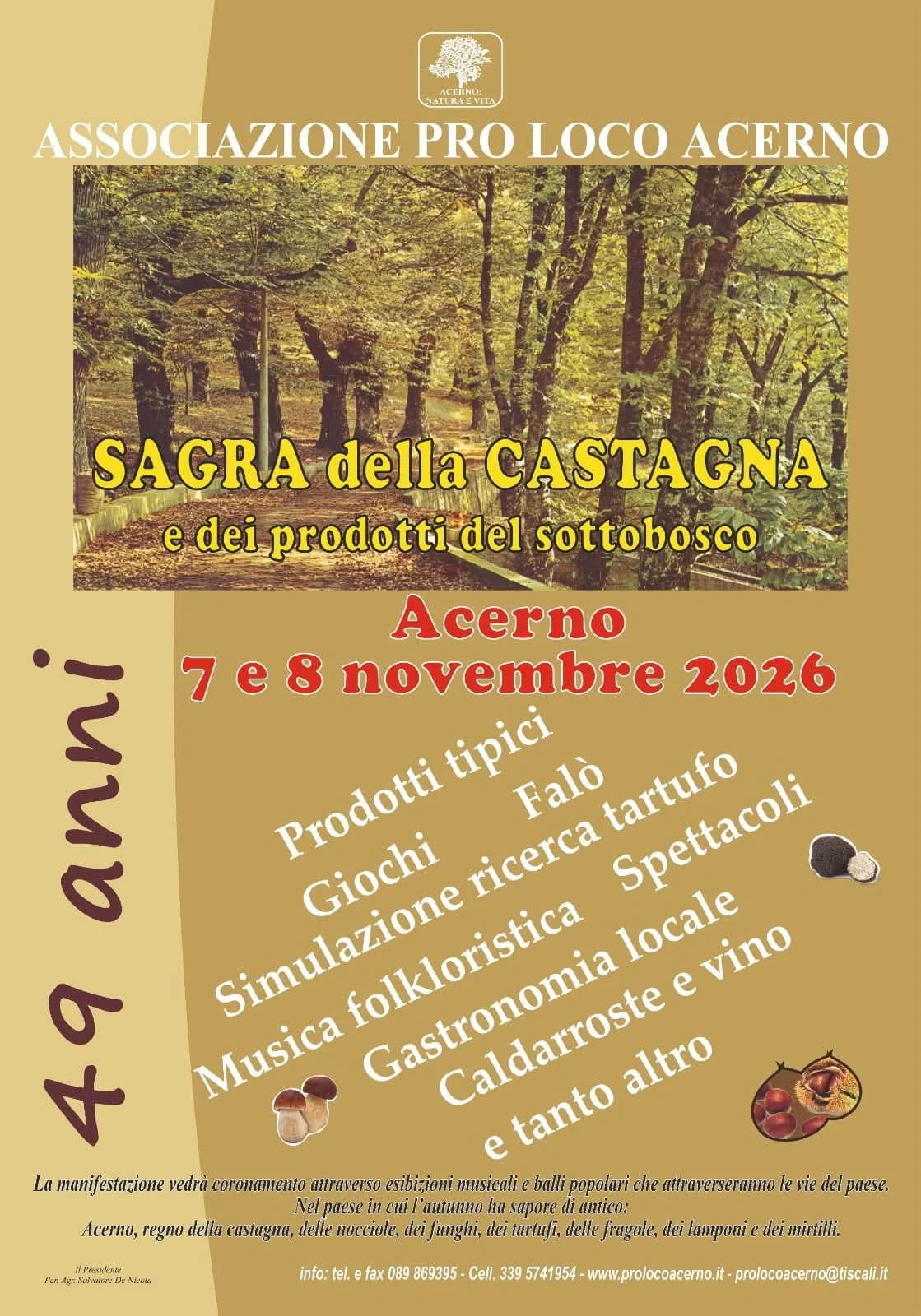 49^ Sagra della Castagna e dei Prodotti del Sottobosco (Kastanienfest in Acerno) — foto 1