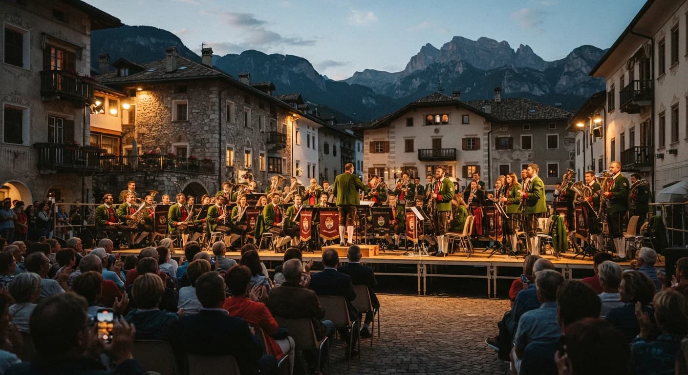 Concerto serale della banda musicale Lana
