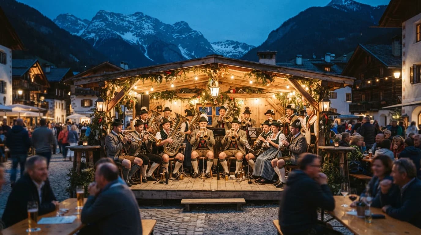 Concerto serale della banda musicale Molini di Tures