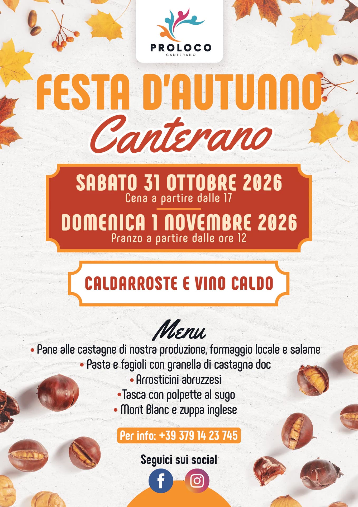 Volantino di Festa d'Autunno Canterano