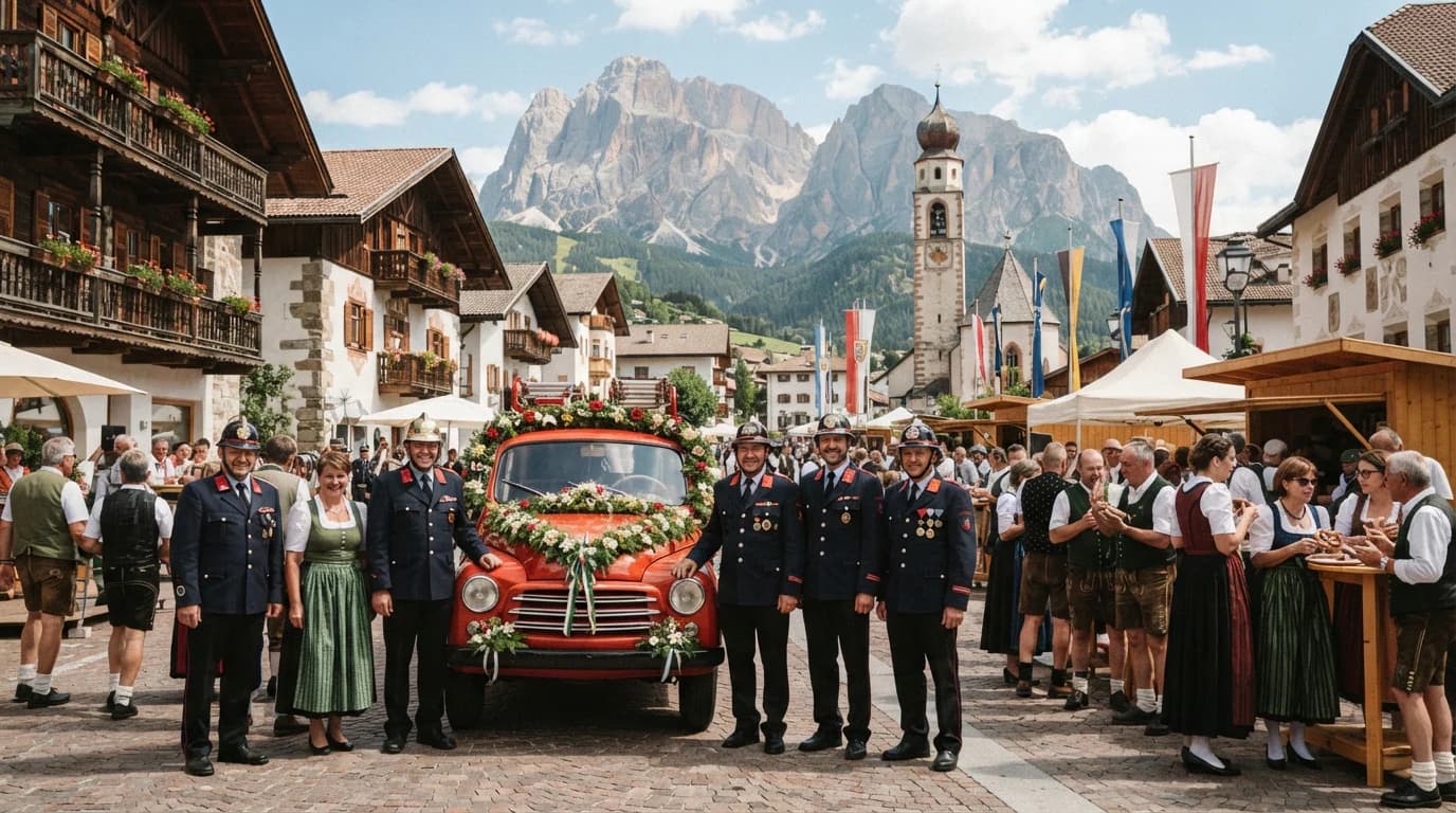 Festa per il 50° anniversario dei vigili del fuoco di Vanga