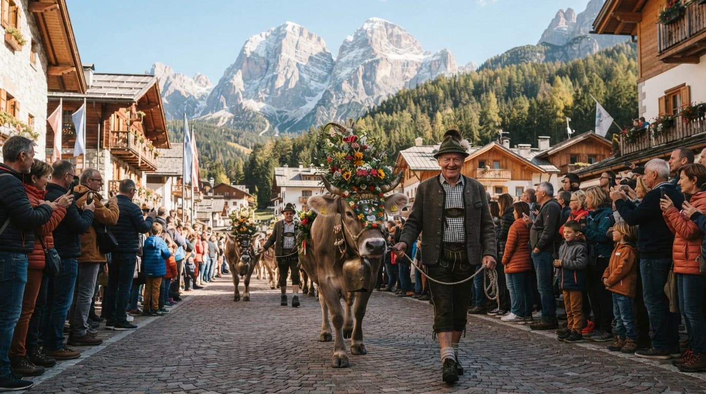 Giovenche di razza rendena. Sfilata e…dintorni