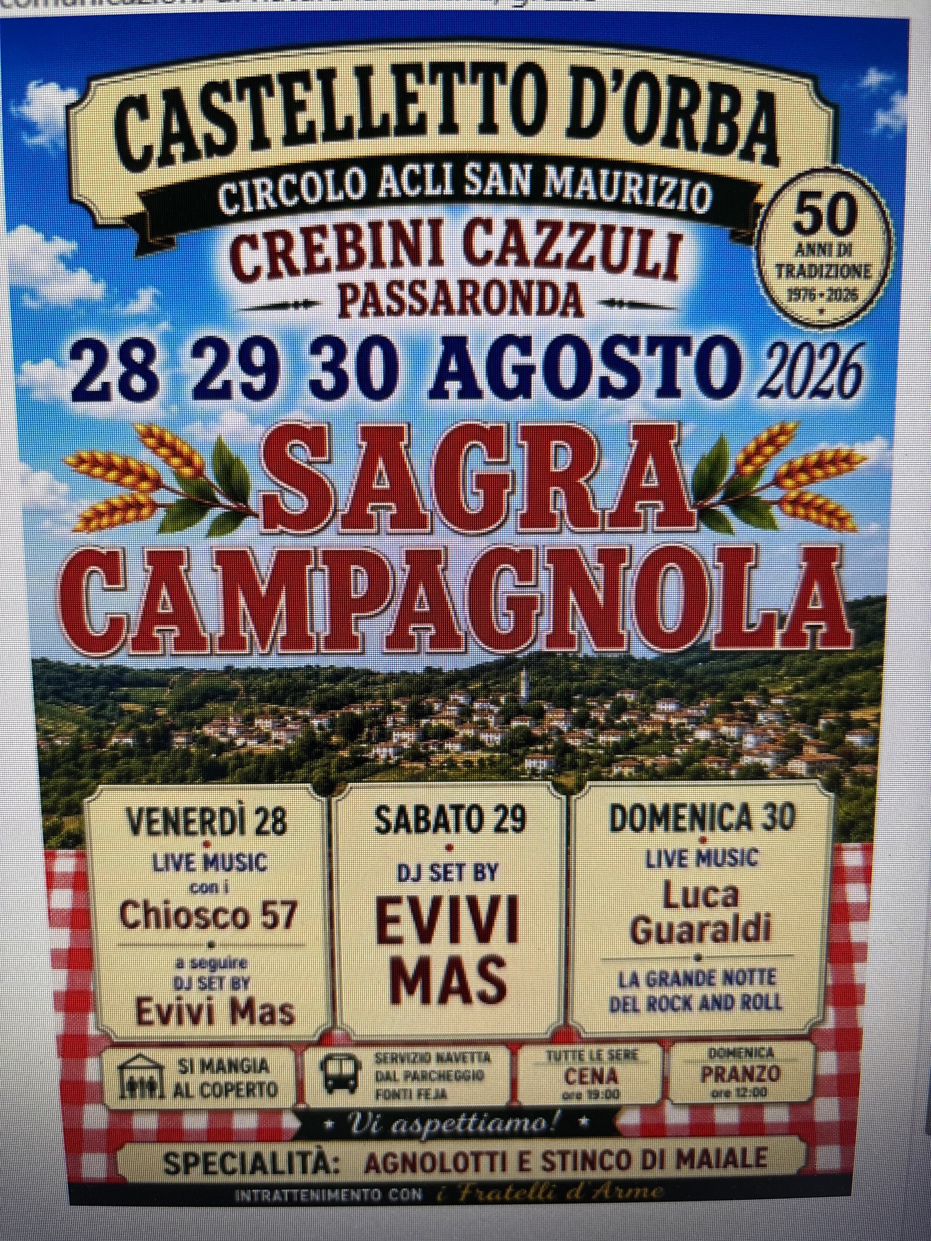Volantino di Sagra Campagnola - Castelletto d'Orba