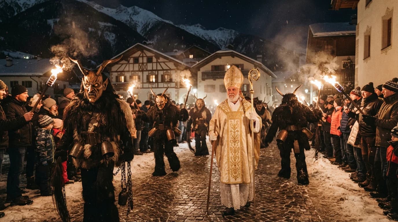 San Nicolo e sfilata del Diavolo a Colle Isarco