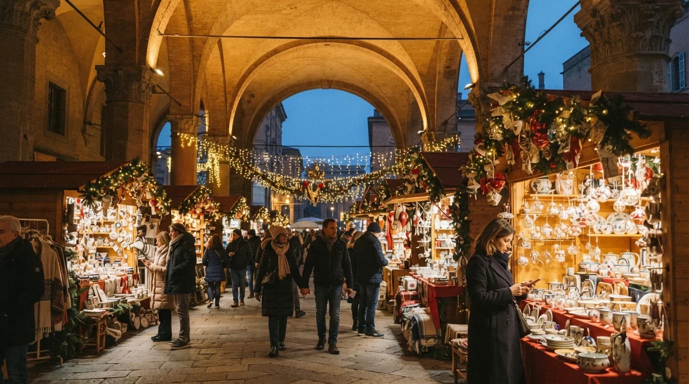 Sotto il Voltone del Podestà a Bologna