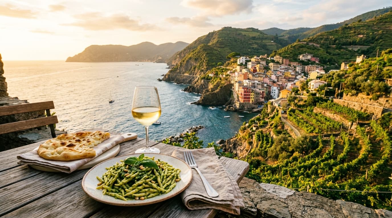 Pesto, Focaccia und Steilküsten