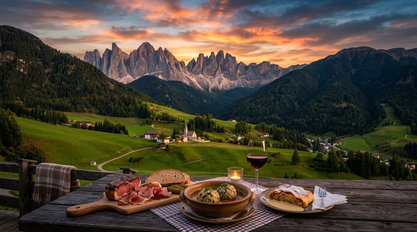 Speck, Canederli und AlmhĂĽtten