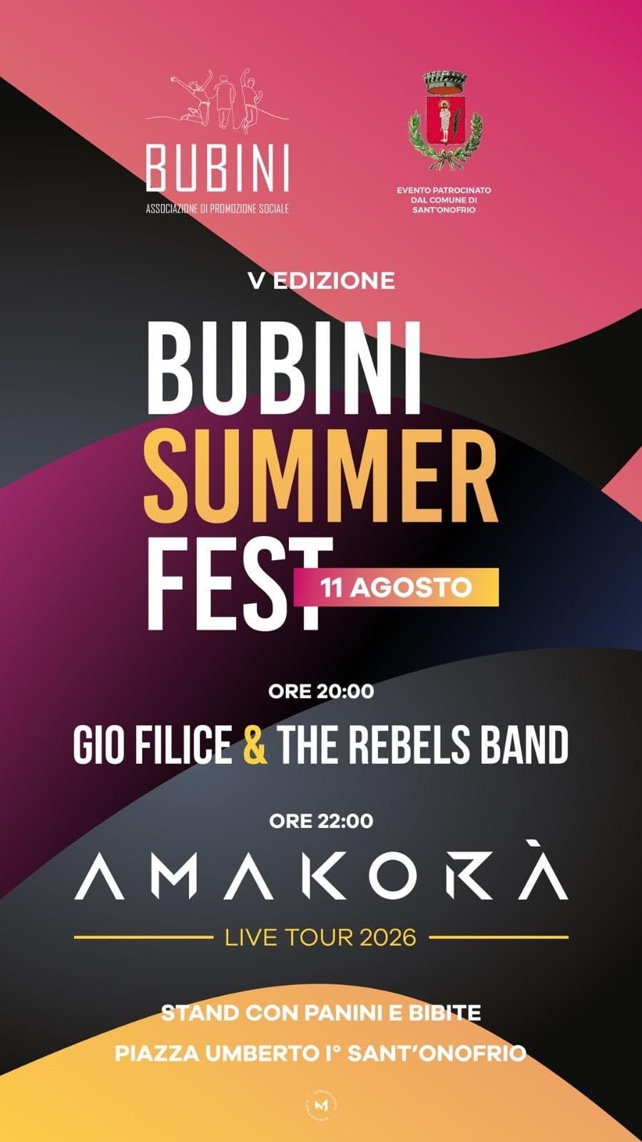 Volantino di Bubini Summer Fest - V Edizione