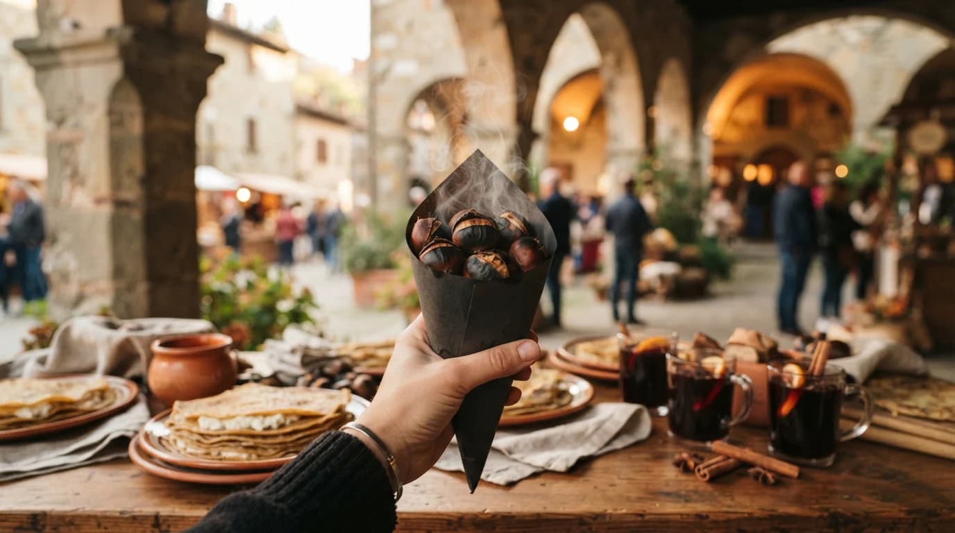 Castagnata sotto le logge