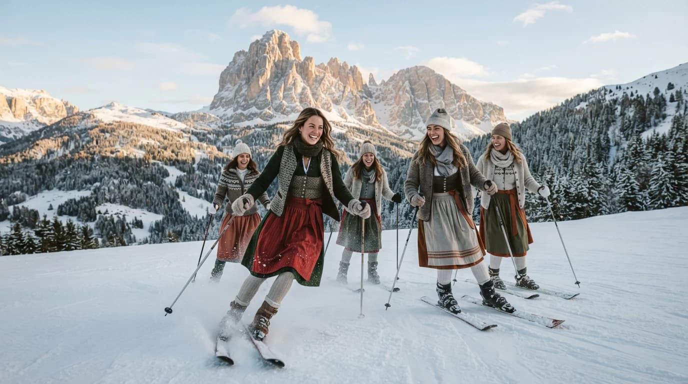 Dolomites Dirndl Ski Day