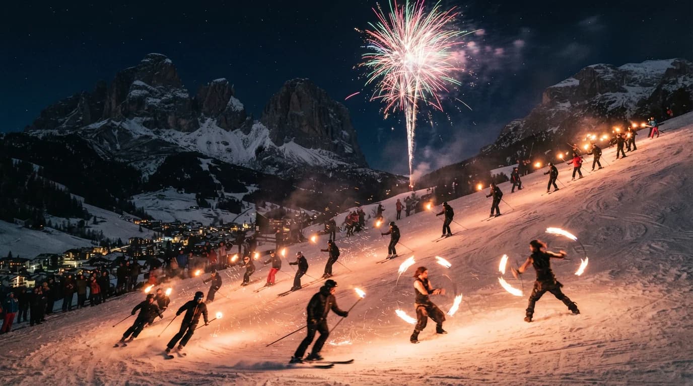 Lo spettacolo di Capodanno "Fire on Snow"