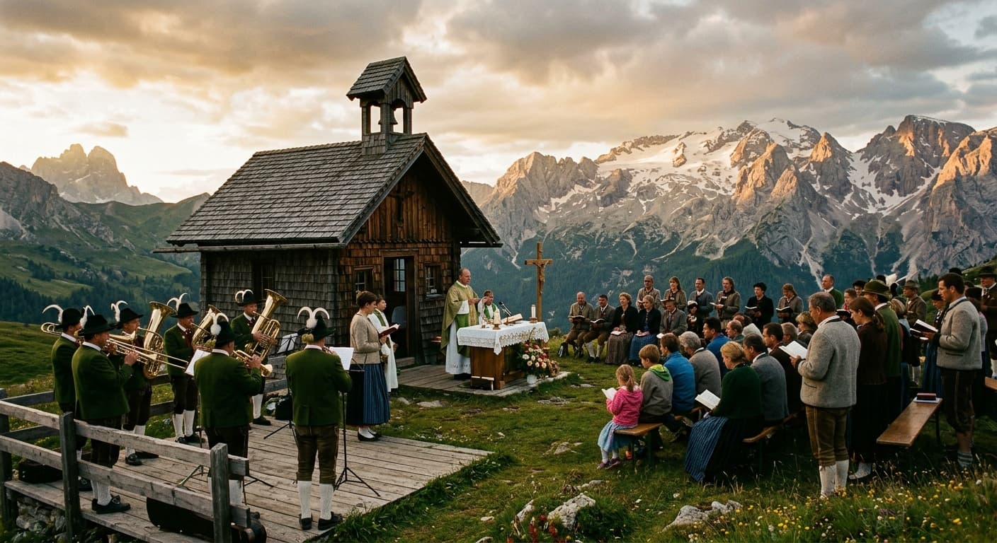 Santa Messa in montagna Grünbachjoch/Cima di Pozzo