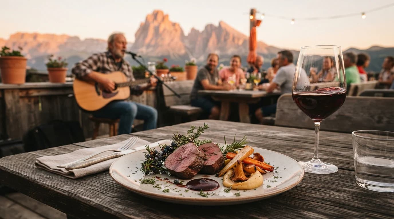 Selvaggina.Vino.Musica al Mountain Village Hasenegg con Michael Aster