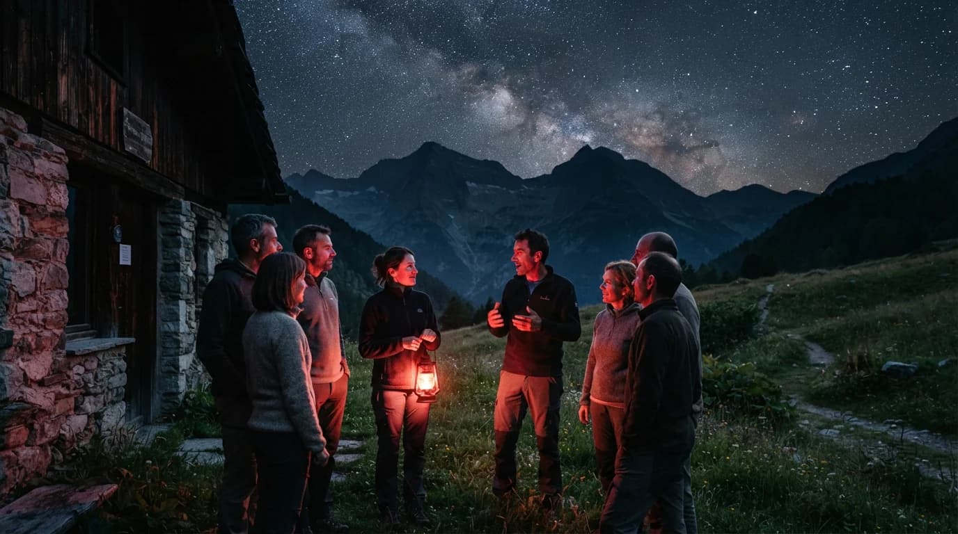 Serata sotto il cielo buio