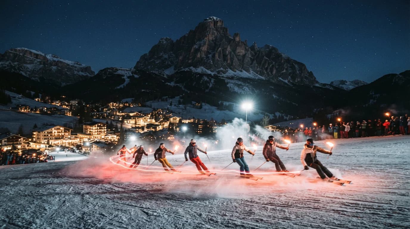 Skishow della Scuola sci e snowboard Ortisei