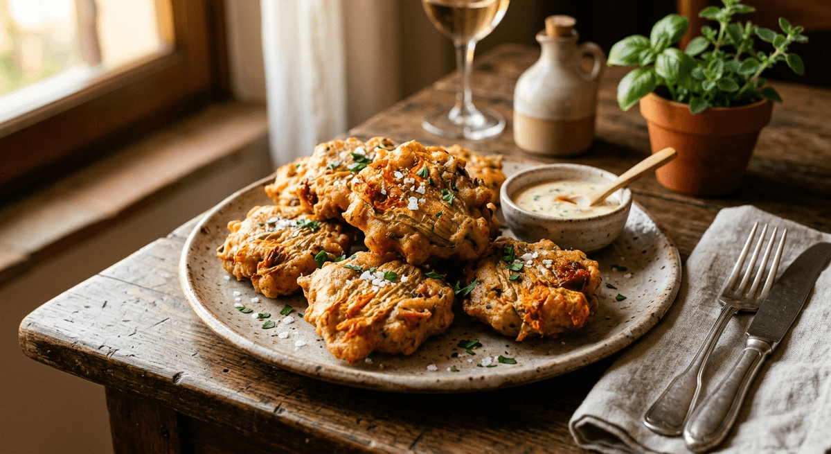 Frittelle di fiori di zucca con 'nduja