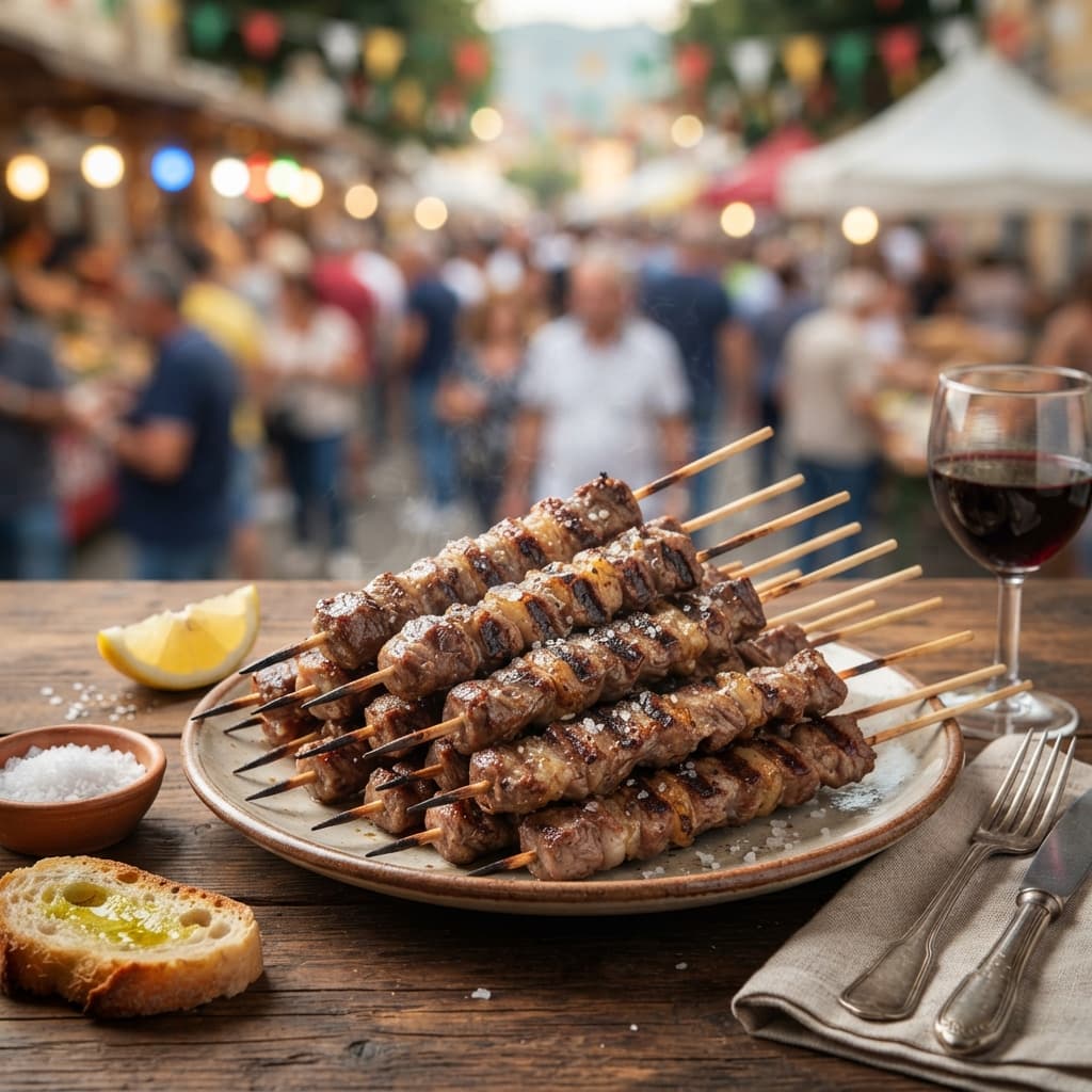Porzione grande di arrosticini