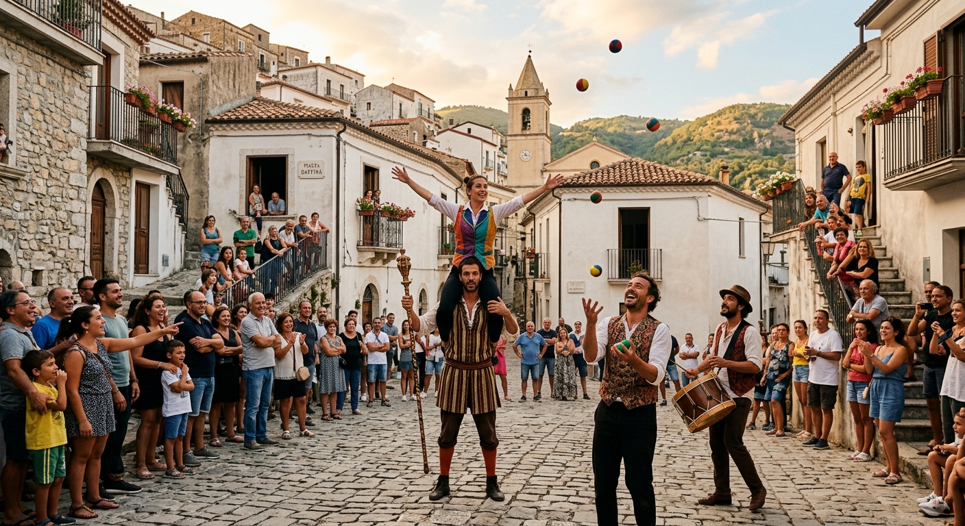 Teatro di Strada a Daffinà: Due cuori e una sinapsi
